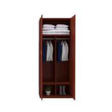悦山 胡桃木色80cm宽 简易板式 衣柜 组合家具柜子宿舍储物柜 800*550*2000
