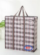 粤优 39*19*44cm 防水手提式拉链 格子编织袋（单位:个）