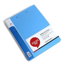 优拉 5001 单强力夹插袋文件夹 A4 单位：个 蓝色