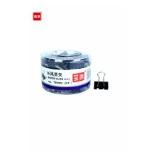 宝客 BK-655 5号黑色长尾夹 19mm 40个/筒 黑色 (单位:筒)