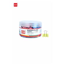 宝客 BK-2304 4号彩色长尾夹 25mm 48个/筒 混色 (单位:筒)