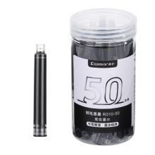 齐心 R010-50 钢笔墨囊 3.4mm 黑色 单位：套