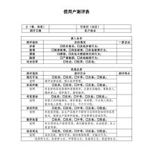 国产 SX-Y12 210*297mm 常规 （2万张起订）信用户测评表 黑色 （单位：张）