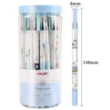 得力 33336 中性笔 0.35mm 24支/桶 单位：桶 黑