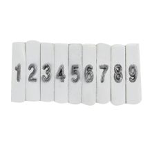 国产  25*7mm    铅字码  数字0-9  白色  (单位：套)