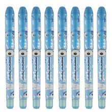 白雪 FP-5009 直液式蓝色笔杆钢笔+6支墨囊 F尖 1+4/卡 8卡/套 墨蓝色 （单位：套）