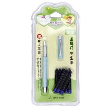 英雄 3101 金属杆笔囊组合钢笔（附送墨囊8支） 0.5mm  1套装 绿色 （单位：套）