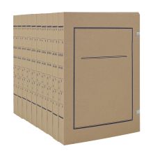 信发 XFWS30 背脊无酸牛皮纸档案盒 A4 30mm 10个装 本色 （单位：包）