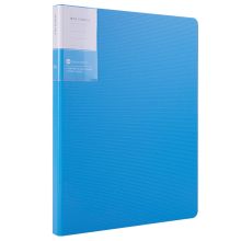 得力 5046 加厚单强力夹+插页袋硬文件夹 A4 单个装 蓝色 （单位：个）