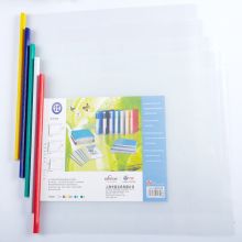 富得快 Q310 装透抽杆夹 A4 混色 10只装 单位：包