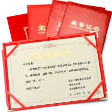 国产 B5 荣誉证书内页（单位：个）