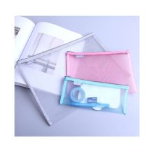 得力 5554 拉链袋 资料袋/收纳袋/简约透明网格/165mm*235mm（单位：个）