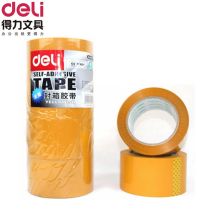得力 30357 60mm*40y封箱胶带 黄色（6卷/筒）（单位：筒）