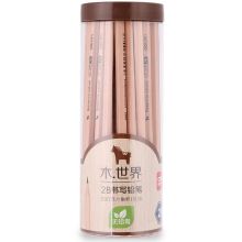 得力/deli S907 普通铅笔 木世界系列六角笔杆原木2B  50支