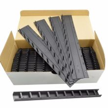 百顺好 20MM  装订夹条十孔塑料A4手动压条 黑色加厚 (50支装)   (单位:袋)
