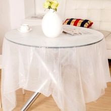 国产 180型 180cm*180cm 一次性塑料餐厅台桌布 白色  10片/包 50包/箱（单位：箱)