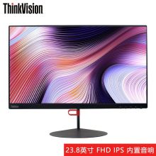 联想（ThinkVision） IPS显示屏 内置音响 微窄边框 超薄机身 全金属支架 电脑显示器 微边超薄 内置音响 23.8英寸 X24i-2L（单位：台）