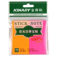 金得利 OS3031 荧光小条便利贴 100枚/袋 38*76MM 配色 单位：袋