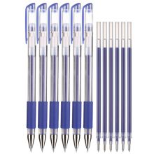 晨光 Q7/HAGP1037 子弹头签字笔+笔芯套装 0.5mm 6套装 蓝色 （单位：盒）