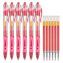晨光 GP1008/HAGP1041 中性笔+笔芯套装 0.5mm 6套装 红色 （单位：套）