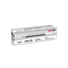 得力 s753 0.7mm 中性笔芯 子弹头  黑色  (单位：支)