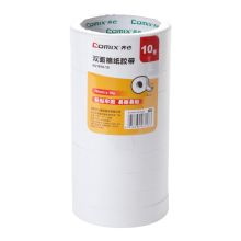 齐心 MJ1810-10 双面棉纸胶带 18mm*10y 白色 10卷装 单位：袋