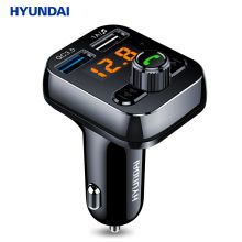 现代 HY-82A 车载mp3蓝牙播放器 无损音质4.1A智能快充免提通话 USB一拖二 TF卡/U盘播放 黑色