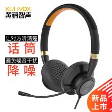 黄鹂智声 E100u 通话降噪耳麦耳机头戴式 在线会议网课 游戏语音神器 电脑安卓手机有线type-c（单位:个)幻夜黑