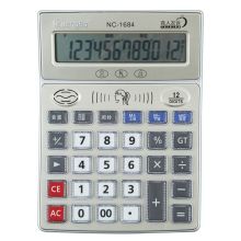 广博 NC-1684 真人发音语音型计算器 12位 灰色 （单位：台）
