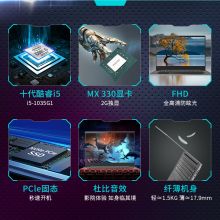 联想 V14 i5-1035G1/8G/512G/固态MX330/2G独显/全高清屏超薄笔记本电脑 星空灰(单位：台）