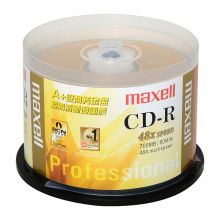 麦克赛尔 maxell 光盘 CD-R 48X 700MB (50片装 彩盘）单位：盒