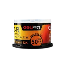 得力 3725 塑盒装 50片/桶 52X可记录式 CD光盘（单位：片）