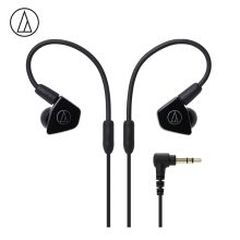 铁三角/Audio-technica LS50iS 双动圈手机线控入耳式   耳机 低频强劲 LS50线控版YC 黑色