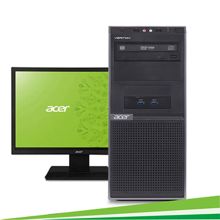 宏碁 Veriton D430 6340 台式电脑 i7-7700 8G 128+1TB  DVDRW 集显 DOS 三年保修 24寸 黑色 （单位：台）