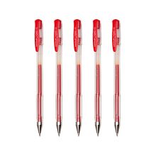 三菱 UM-100 拔帽式中性笔0.5mm 红 5支/套 （单位：套）