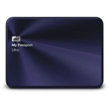 西部数据 WD MY PASSPORT ULTRA 金属版USB3.0 2TB 超便携移动硬盘 宝石蓝 WDBEZW0020BBA