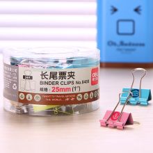 得力 8489 卡通长尾票夹 24只/筒(单位:筒)