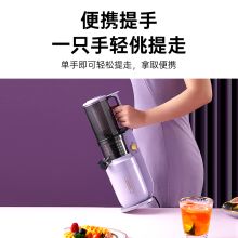 韩国大宇 原汁机榨汁机 家用渣汁 鲜炸料理机便携式 8cm大口径入料/无金属滤网易清洗/双杯紫色（单位：个）