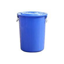 国产 420型 120L 62*62*68cm 带盖垃圾桶 蓝色（单位：个）
