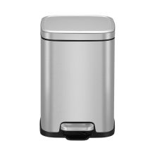 EKO EK9384 6L 干湿分类垃圾桶 砂钢 （单位:个）