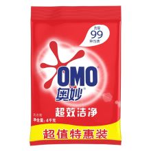 奥妙超效洁净洗衣粉4KG去污渍去油不伤手大袋装 超效洁净4kg（单位：袋）