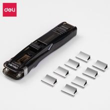 得力 8591A 办公装订推夹器（可夹纸张数40张） 透明黑（单位：个）