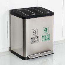 中电鼎润 ZDHT-Z09 9L+9L 脚踏分类垃圾桶 (计价单位：个) 银色