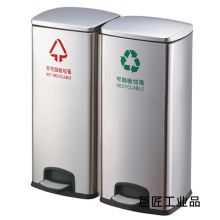 国产 脚踏垃圾桶 双桶60L 641*290*690mm （单位：个）