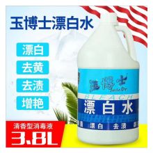 玉博士 3.8L 清香型 漂白水 消毒液 漂白 去渍 除菌 白色 (单位:桶)