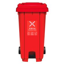 敏胤(MINYIN) MYL-7120-7 120L 脚踏户外分类有毒有盖标识垃圾桶(芾轮)BJ地区 (单位：个) 新国标(红色)