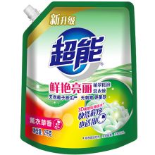 超能 植翠低泡洗衣液（鲜艳亮丽）2kg/袋装    单位：袋