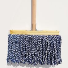 古达 普通拖把 28CM 宽+老式木头平板棉线拖水拖墩木杆 木架白色 (单位:把)