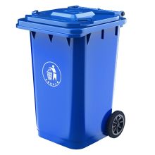 科力邦 KB1066 大号加厚240L商用塑料环卫垃圾桶带盖轮工业小区物业翻盖果皮箱 绿色 （单位：个）