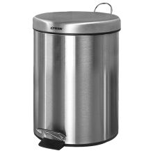 欧润哲 5L 不锈钢脚踏翻盖款垃圾桶 砂光 经典款（单位：个）
